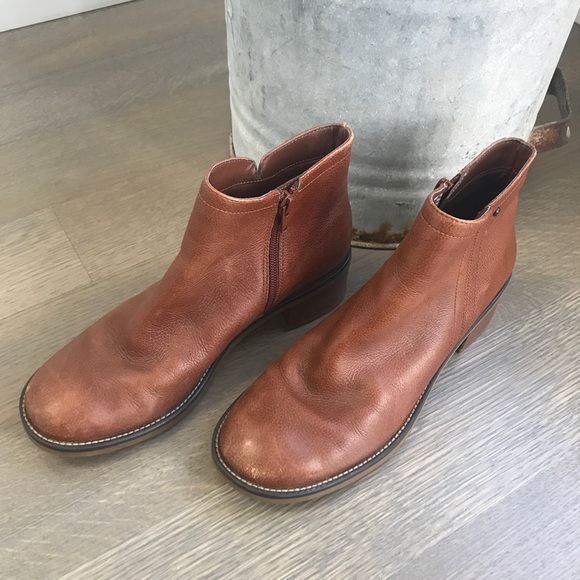 Rockport Shoes - ROCKPORT | Brown/Cognac Leather Ankle Booties